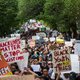Students from Baltimore colleges and high schools march in protest chanting “Justice for Freddie Gray” on April 29, 2015, in Baltimore.